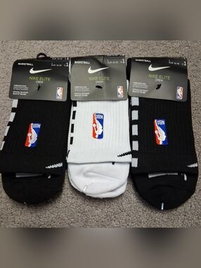 Nike Elite Drifit NBA Ankle Socks Mens Large 8-12